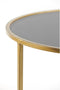 Light & Living Salontafel Duarte - Smoke Zwart/Goud - Ø65+Ø75cm - Klassiek,Luxe
