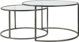 Light & Living Salontafel Duarte - Vintage Tin - Ø65+Ø75cm - Modern