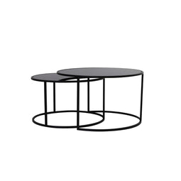 Light & Living Salontafel Duarte - Zwart - Ø65+Ø75cm - Modern