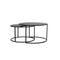 Light & Living Salontafel Duarte - Zwart - Ø65+Ø75cm - Modern