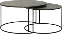 Light & Living Salontafel Rengo - Antiek Brons - Ø61+Ø76cm - Modern