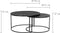 Light & Living Salontafel Rengo - Zwart - Ø61+Ø76cm - Industrieel