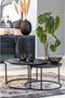 Light & Living Salontafel Talca - Antiek Lood Edge - Ø67,5+Ø75cm - Modern