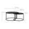 Light & Living Salontafel Talca - Antiek Lood - Ø60+Ø78cm - Industrieel