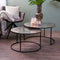 Light & Living Salontafel Thizas - Ruw nikkel/Zwart - S/2