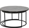 Light & Living Salontafel Thizas - Ruw nikkel/Zwart - S/2