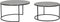 Light & Living Salontafel Thizas - Ruw nikkel/Zwart - S/2