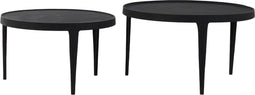 Light & Living Salontafel Tobias - Zwart - Ø75cm - Modern