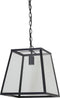 Light & Living SAUNTE Hanglamp glas metaal zwart 34,5X34X34