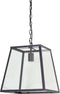 Light & Living SAUNTE Hanglamp glas metaal zwart 34,5X34X34