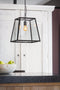 Light & Living SAUNTE Hanglamp glas metaal zwart 34,5X34X34
