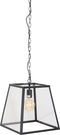 Light & Living SAUNTE Hanglamp glas metaal zwart 34,5X34X34
