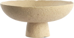 Light&living Schaal op voet Ø38,5x17,5 cm OTA zand+licht bruin gespikkeld