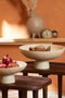 Light&living Schaal op voet Ø38,5x17,5 cm OTA zand+licht bruin gespikkeld