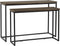 Light & Living - Side BRYSON - 120x40x82cm - Bruin - Set van 2