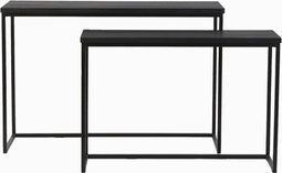 Light & Living - Side BRYSON - 120x40x82cm - Zwart - Set van 2