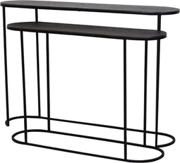 Light & Living Side table ovaal S/2 max 118x28x80 cm BOCOV antiek lood-zwar