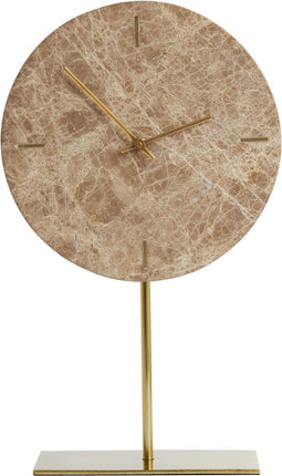 Light & Living Tafelklok Moreno - Bruin - Ø26cm - Modern - Kerst cadeau - Kerst cadeautjes - Cadeau vrouw - Cadeau man - Cadeau voor haar - Cadeau voor hem - Kerstcadeau - Kerst kado - Kado man - Kado vrouw