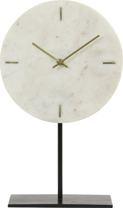 Light & Living Tafelklok Moreno - Wit - 25,5x10x42,5 cm - Luxe - Kerst cadeau - Kerst cadeautjes - Cadeau vrouw - Cadeau man - Cadeau voor haar - Cadeau voor hem - Kerstcadeau - Kerst kado - Kado man - Kado vrouw