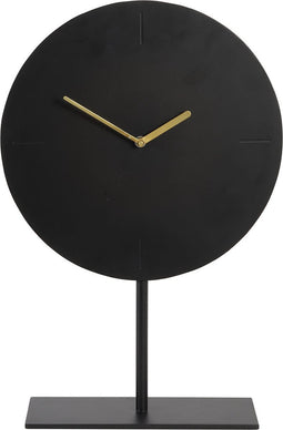 Light & Living Tafelklok Waiwo - Zwart/Goud - 30x10x45,5cm - Modern,Luxe - Kerst cadeau - Kerst cadeautjes - Cadeau vrouw - Cadeau man - Cadeau voor haar - Cadeau voor hem - Kerstcadeau - Kerst kado - Kado man - Kado vrouw