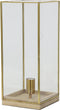 Light & Living Tafellamp ASKJER 20x20x45 cm-hout naturel+brons+glas