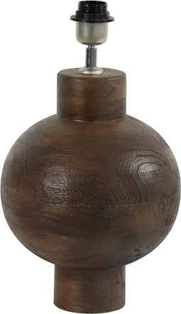 Light & Living Tafellamp Barumi - Mangohout - 42cm - Donkerbruin - excl. kap