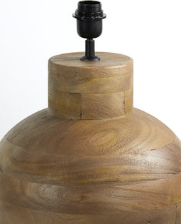 Light & Living Tafellamp Barumi - Mangohout - 55cm - Mat Bruin - excl. kap