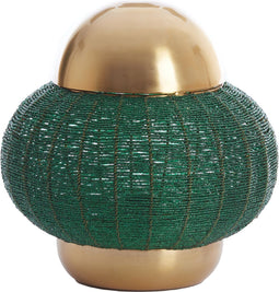 Light & Living Tafellamp Cetara - Kralen - 33cm - Donkergroen/Brons