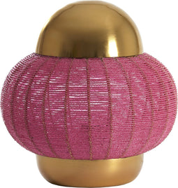Light & Living Tafellamp Cetara - Kralen - 33cm - Roze/Brons