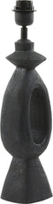 Light & Living Tafellamp Django - Mangohout - 45cm - Mat Zwart - excl. kap