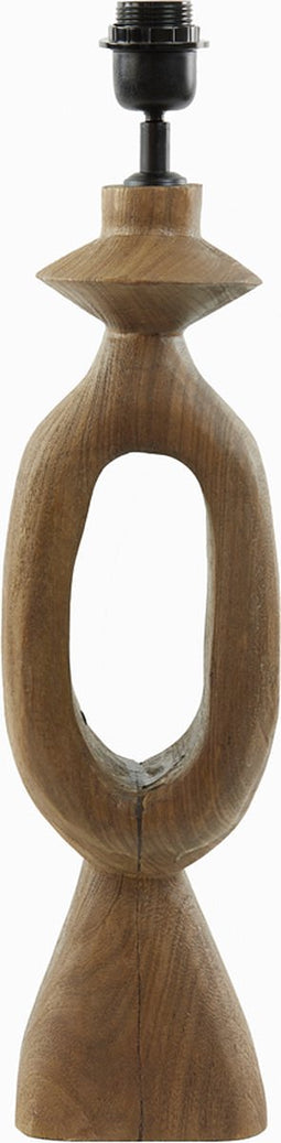 Light & Living Tafellamp Django - Mangohout - 58cm - Bruin - excl. kap
