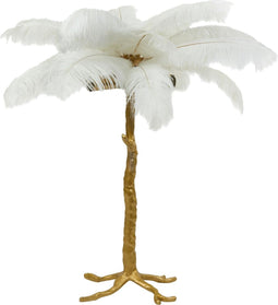 Light & Living Tafellamp Feather - Goud/Wit - Ø65cm - Modern - Kerst cadeau - Kerst cadeautjes - Cadeau vrouw - Cadeau man - Cadeau voor haar - Cadeau voor hem - Kerstcadeau - Kerst kado - Kado man - Kado vrouw