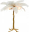 Light & Living Tafellamp Feather - Goud/Wit - Ø65cm - Modern - Kerst cadeau - Kerst cadeautjes - Cadeau vrouw - Cadeau man - Cadeau voor haar - Cadeau voor hem - Kerstcadeau - Kerst kado - Kado man - Kado vrouw