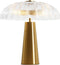 Light & Living Tafellamp Fungo - Helder/Goud - Ø40cm - 2L - Modern - Kerst cadeau - Kerst cadeautjes - Cadeau vrouw - Cadeau man - Cadeau voor haar - Cadeau voor hem - Kerstcadeau - Kerst kado - Kado man - Kado vrouw