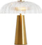 Light & Living Tafellamp Fungo - Helder/Goud - Ø50cm - 2L - Modern - Kerst cadeau - Kerst cadeautjes - Cadeau vrouw - Cadeau man - Cadeau voor haar - Cadeau voor hem - Kerstcadeau - Kerst kado - Kado man - Kado vrouw