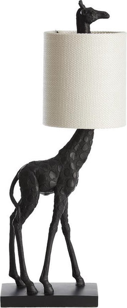 Light & Living Tafellamp Giraffe - 61cm - Zwart/Crème