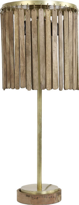 Light & Living Tafellamp Gularo - Hout - Ø30cm - Botanisch - Sinterklaas cadeau - Sinterklaas cadeautjes - Cadeau vrouw - Cadeau man - Cadeau voor haar - Cadeau voor hem - Sint cadeau - Sint kado - Kado man - Kado vrouw