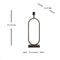 Light & Living Tafellamp Jamiri - 45cm - Bruin - excl. kap