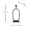 Light & Living Tafellamp Jamiri - Zwart - 20x10x45cm - Woonkamer - Slaapkamer