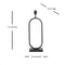 Light & Living Tafellamp Jamiri - Zwart - 20x13x55cm - Woonkamer - Slaapkamer