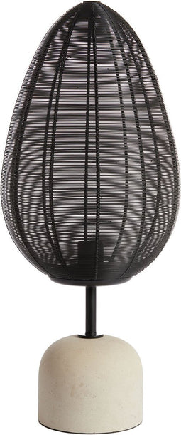 Light & Living Tafellamp Joley - Zwart/Wit - Ø26cm - Modern - Kerst cadeau - Kerst cadeautjes - Cadeau vrouw - Cadeau man - Cadeau voor haar - Cadeau voor hem - Kerstcadeau - Kerst kado - Kado man - Kado vrouw