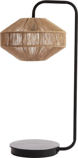 Light & Living Tafellamp Lyra - Jute/Zwart - Ø26cm - Botanisch - Kerst cadeau - Kerst cadeautjes - Cadeau vrouw - Cadeau man - Cadeau voor haar - Cadeau voor hem - Kerstcadeau - Kerst kado - Kado man - Kado vrouw