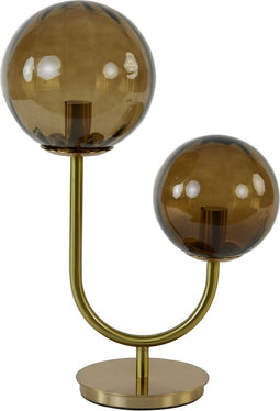 Light & Living Tafellamp Magdala - Bruin/Goud - 2L - Modern - Kerst cadeau - Kerst cadeautjes - Cadeau vrouw - Cadeau man - Cadeau voor haar - Cadeau voor hem - Kerstcadeau - Kerst kado - Kado man - Kado vrouw