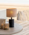 Light & Living Tafellamp Mauro - Mangohout - 25cm - Mat Zwart - excl. kap