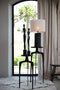 Light & Living Tafellamp Mauro - Mangohout - 48cm - Mat Zwart - excl. kap