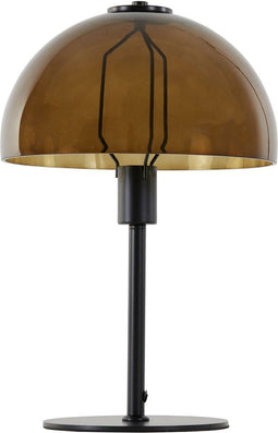 Light & Living Tafellamp Mellan - Bruin/Zwart - Ø30cm - Modern - Kerst cadeau - Kerst cadeautjes - Cadeau vrouw - Cadeau man - Cadeau voor haar - Cadeau voor hem - Kerstcadeau - Kerst kado - Kado man - Kado vrouw