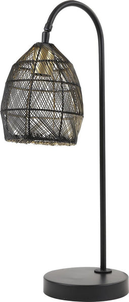 Light & Living Tafellamp Meya - Zwart - 23x18x60cm - Modern - Kerst cadeau - Kerst cadeautjes - Cadeau vrouw - Cadeau man - Cadeau voor haar - Cadeau voor hem - Kerstcadeau - Kerst kado - Kado man - Kado vrouw