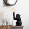 Light & Living Tafellamp Monkey - Zwart - 20x19,5x34cm - Bohemian - Woonkamer - Slaapkamer