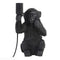 Light & Living Tafellamp Monkey - Zwart - 20x19,5x34cm - Bohemian - Woonkamer - Slaapkamer