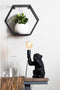 Light & Living Tafellamp Monkey - Zwart - 20x19,5x34cm - Bohemian - Woonkamer - Slaapkamer